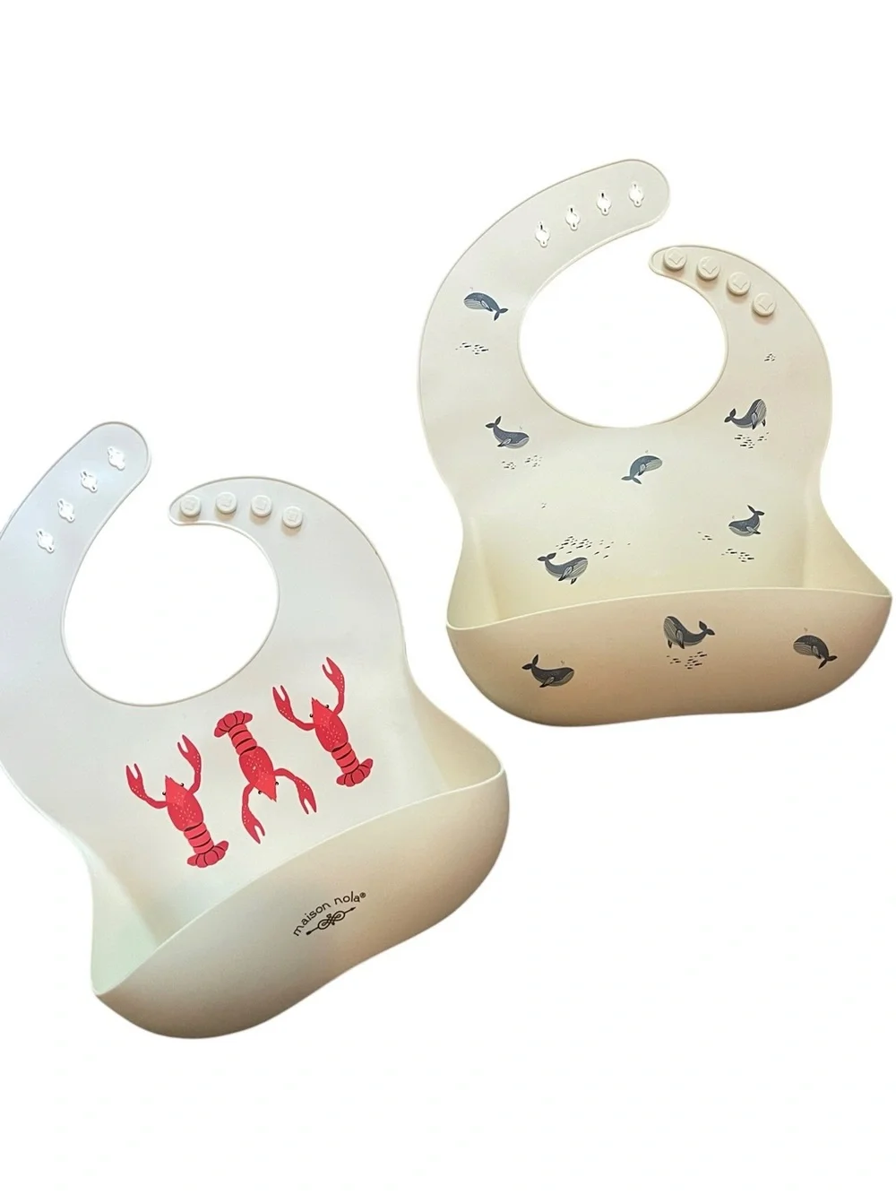 Set of 2 Silicone Bibs